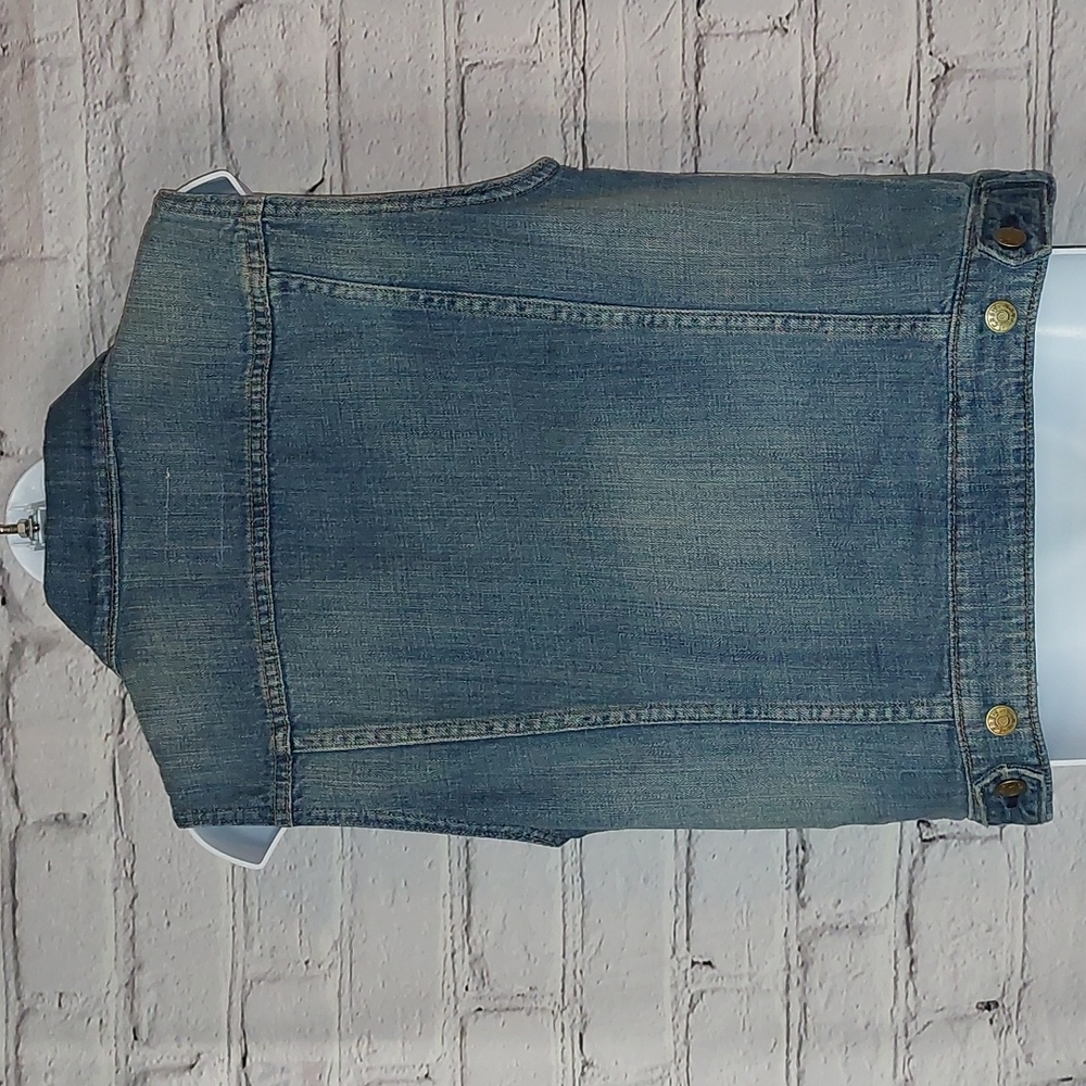 Stone Wash Mid Rinse Denim Vest Jacket J Crew S Small CLOSET CLEAROUT - Picture 3 of 8